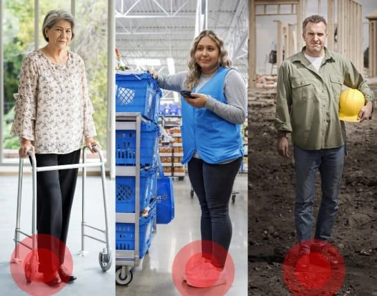 Douleurs aux pieds limitant les activités quotidiennes et la mobilité